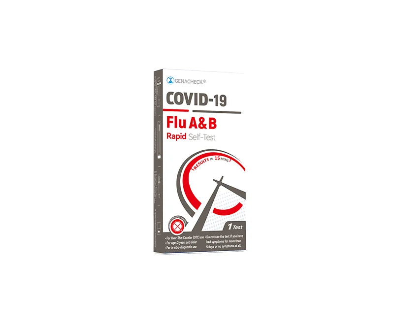 GenaCheck® COVID-19/Flu A&B Rapid Self-Test (2 Tests/Kit)