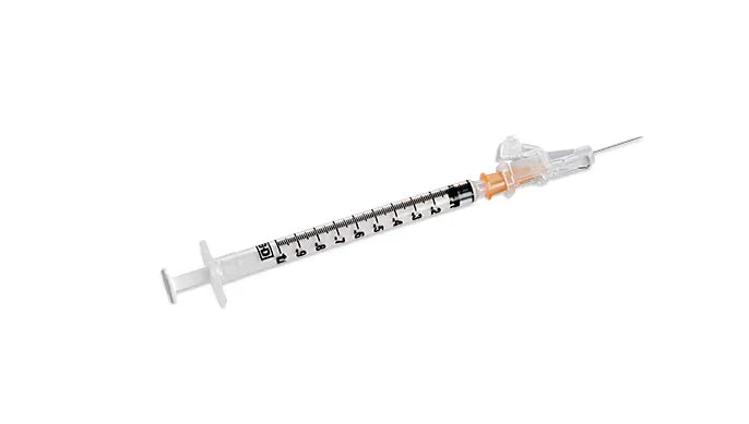 BD SYRINGE 1ML S/T W/NDL SFTYGLD 25X5/8 RB