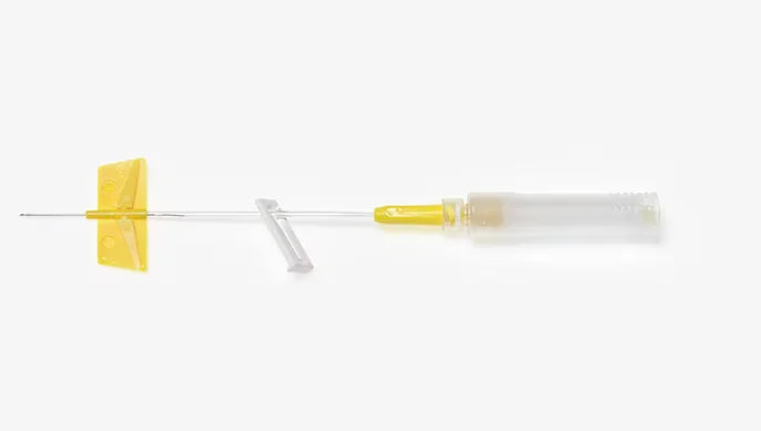 BD SAF-T-INTIMA W/PRN YEL 24GA X .75IN