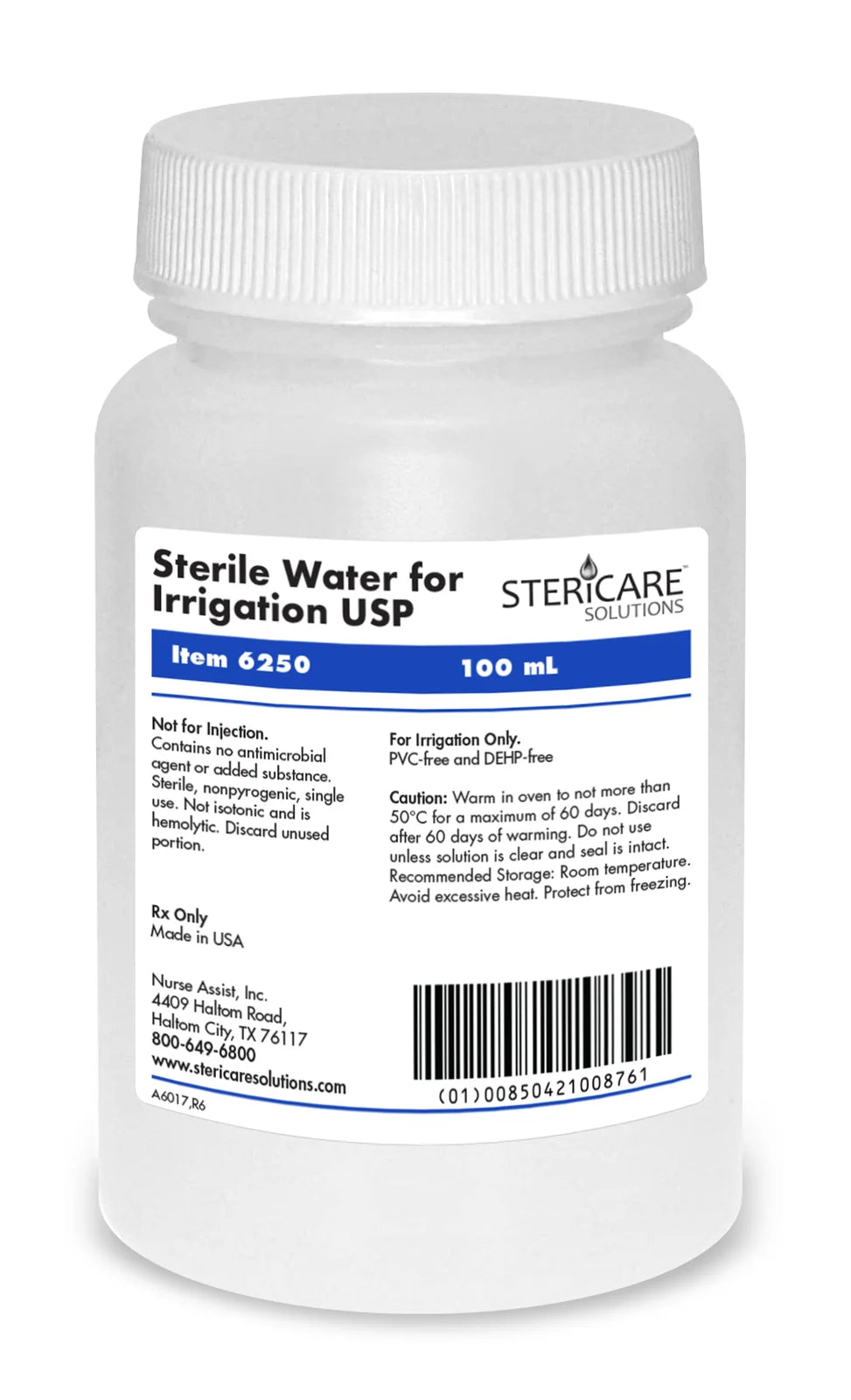 Sterile Water for Irrigation not for injection - 100mL Bottle