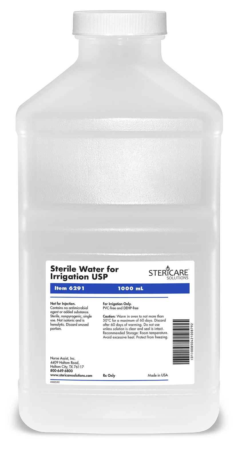 Sterile Water for Irrigation not for injection - 1000mL Bottle