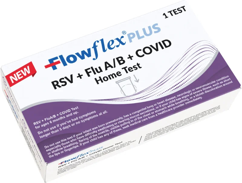 Flowflex Plus RSV + Flu A/B + COVID Home Test (25 Tests / Kit)