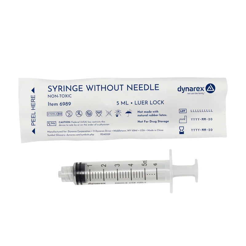 SYRINGE, LL 5CC (100/BX 10BX/CS)