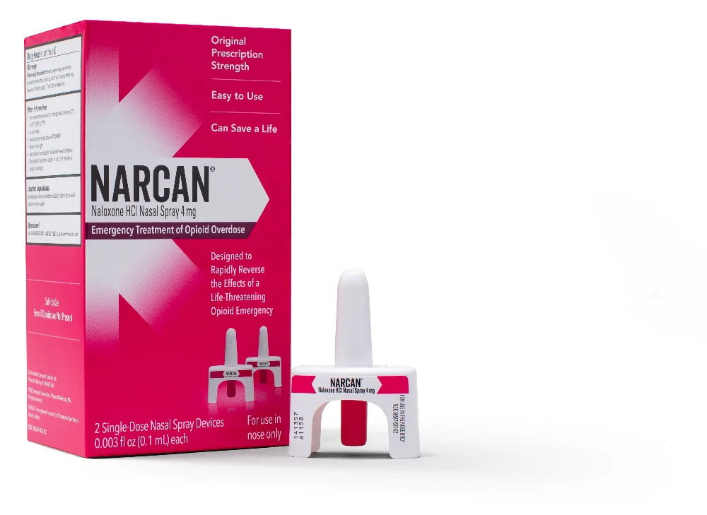 Narcan Naloxone HCl Nasal Spray 4mg 2 Pack - Emergent BioSolutions