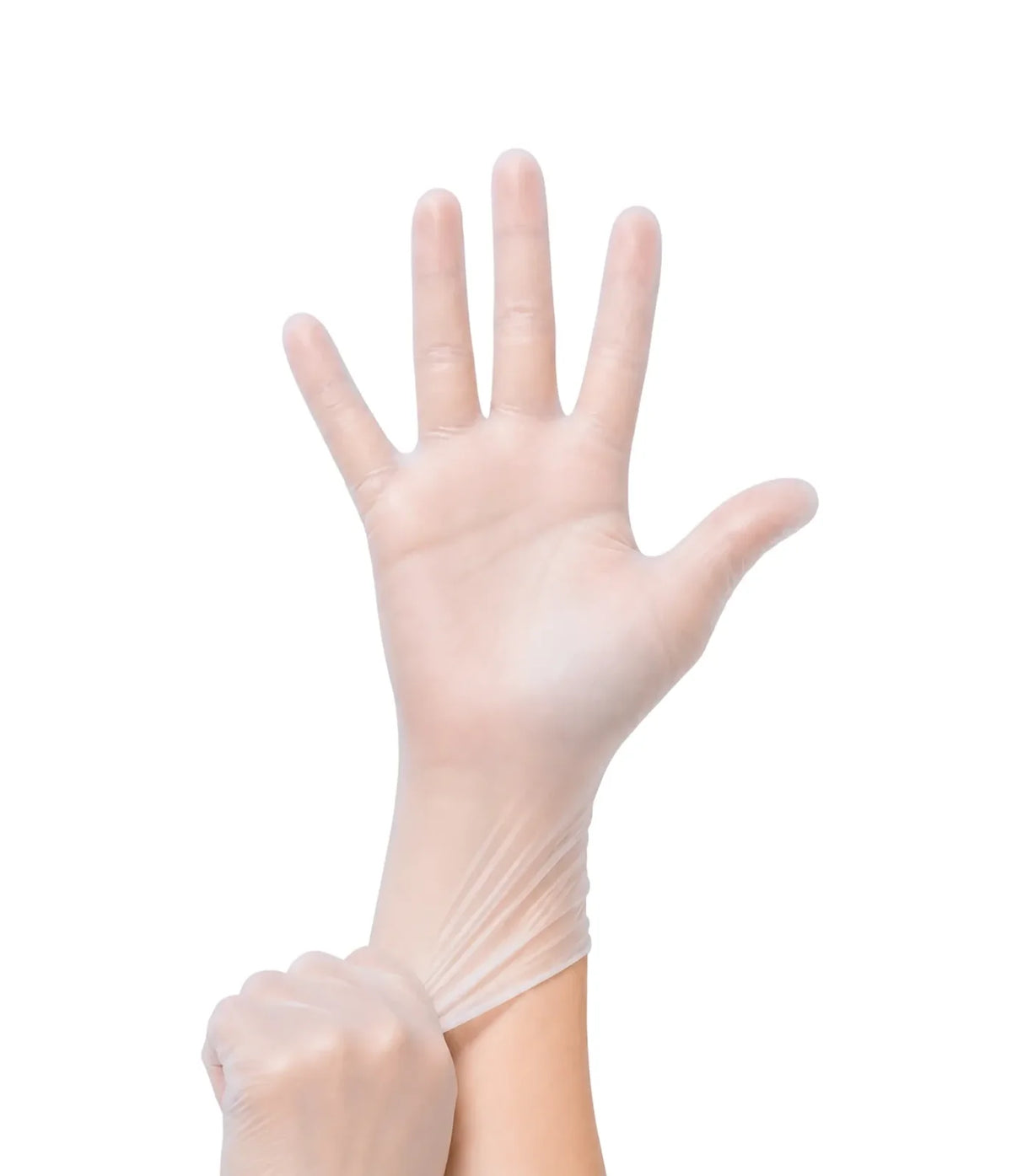 Basic Clear Vinyl Exam Gloves, 3.5-mil, S/M/L/XL