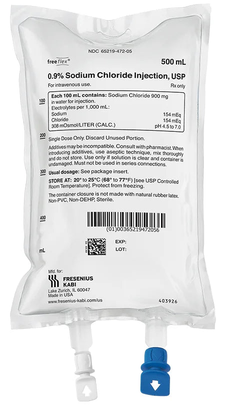 Sodium Chloride 0.9% IV Solution 500 mL