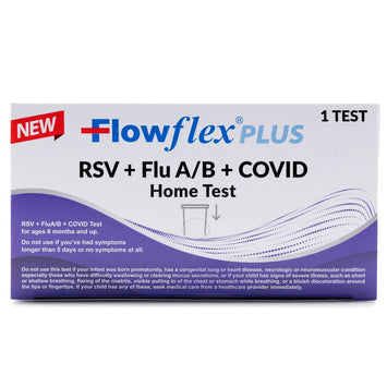Flowflex® PLUS 4-in-1 RSV + Flu A/B + COVID Home Test (1 Test / Kit) Case of 48 Kits