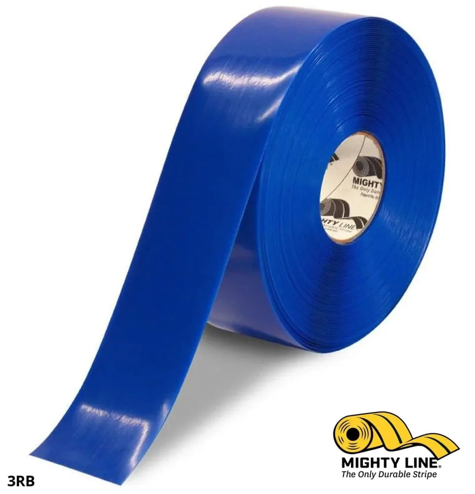 Mighty Line 3 in Blue Solid Floor Tape, 100 ft roll, 3 in x 100 ft (ShieldMark 3RB)
