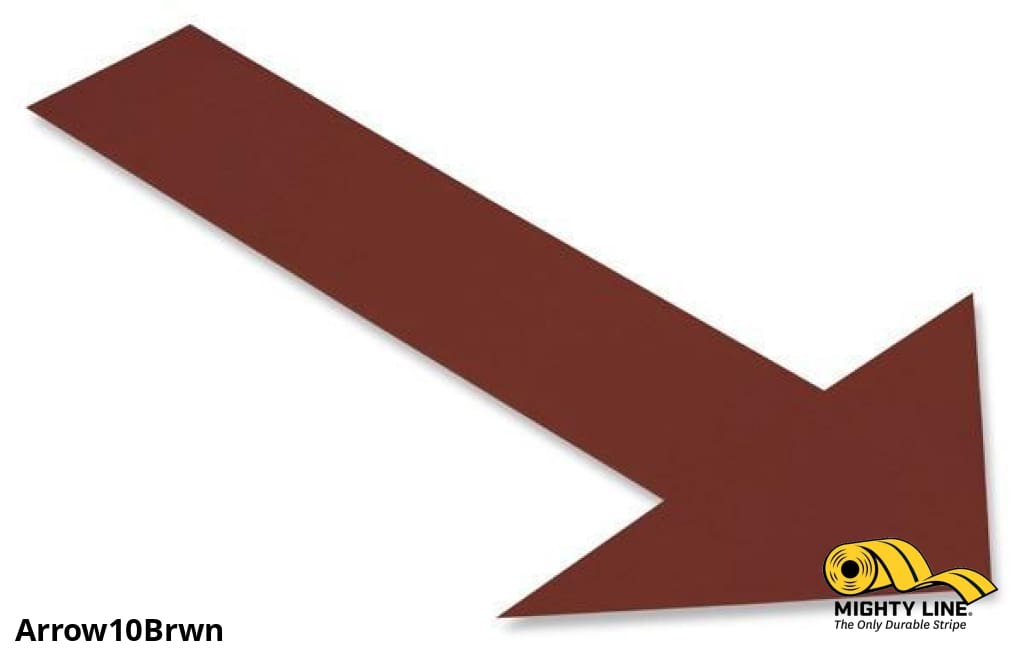 Mighty Line Solid BROWN Arrow, Pack of 50, Floor Marking