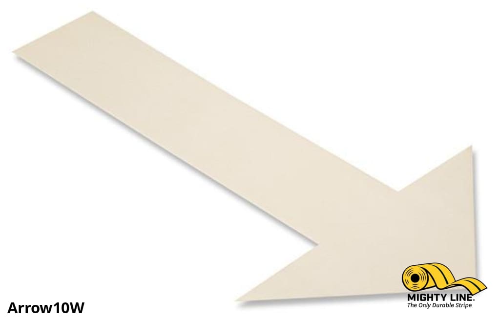 Mighty Line Solid WHITE Arrow, Pack of 50, Floor Marking
