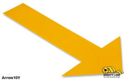 Mighty Line Solid Yellow Floor Tape Arrows, Pack of 50