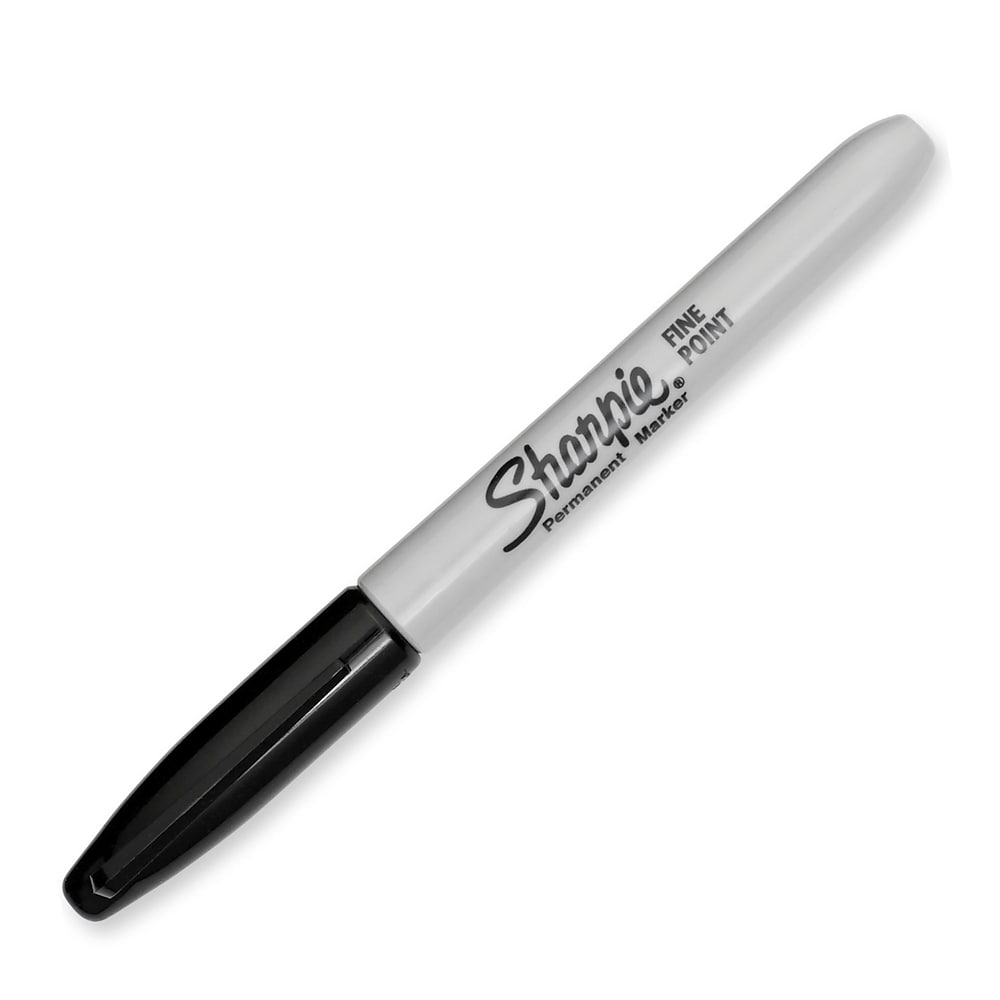 Sharpie 30001 Permanent Markers, Fine Point, Black, 12 Count