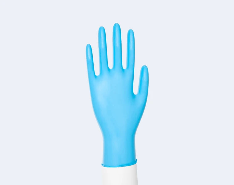 Intco Medical BMPF300 Synmax Blue Vinyl Exam Gloves, 3.5-mil, S/M/L/XL