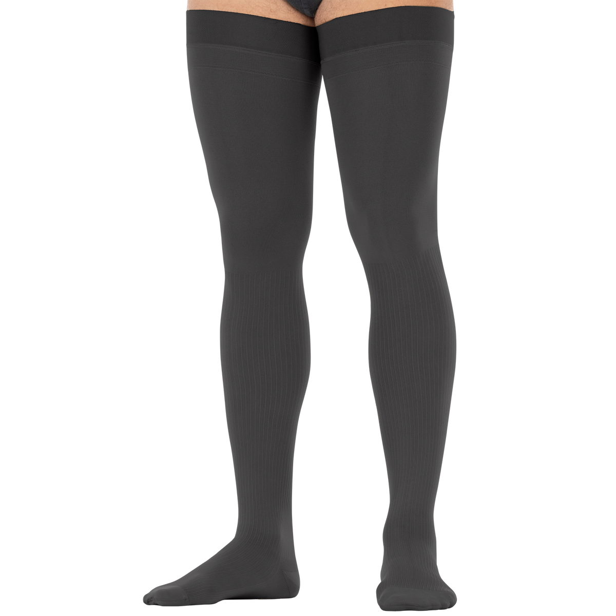 BSN Medical/Jobst 6042257 BSN Medical Jobst® For Men Compression Hose, Thigh High, Dotted, 15-20 mmHG, Open Toe, Brown, Large-Long