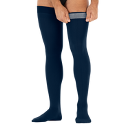 BSN Medical/Jobst 6042292 BSN Medical Jobst® For Men Compression Hose, Thigh High, Dotted, 15-20 mmHG, Open Toe, Navy, Large
