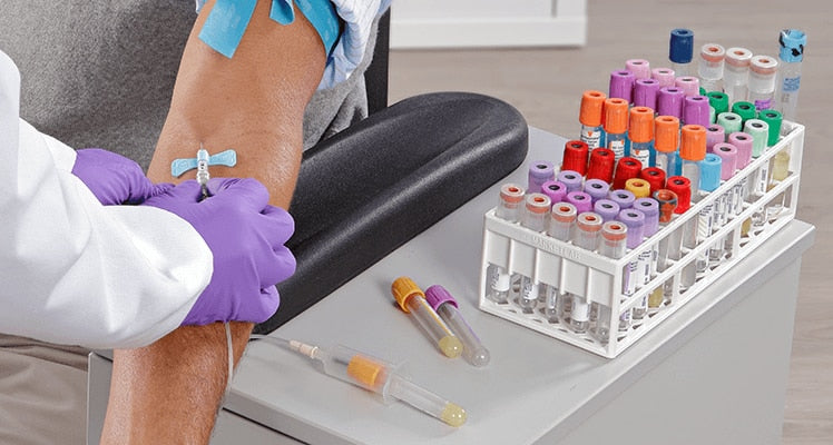 BD 366401 Vacutainer® Spc Glass Tubes, Conventional Stopper, 16 x 100mm & 13 x 100mm, 7.0mL, Peel-Apart Pouch, Red & Lavender, Paper Label, Tube 1 - Silicone Coated, Tube 2 - K3EDTA, 25/pk, 4 pk/cs
