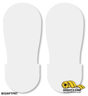Mighty Line WHITE BIG Footprint, Pack of 50, Floor Marking