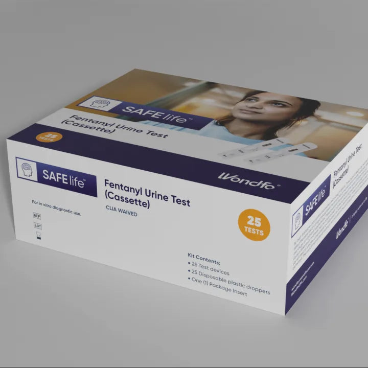 Fentanyl Urine Test, 1 ng Dip Card (25 Tests/Kit) (Wondfo USA WDFT-201-POC1W-25BX)