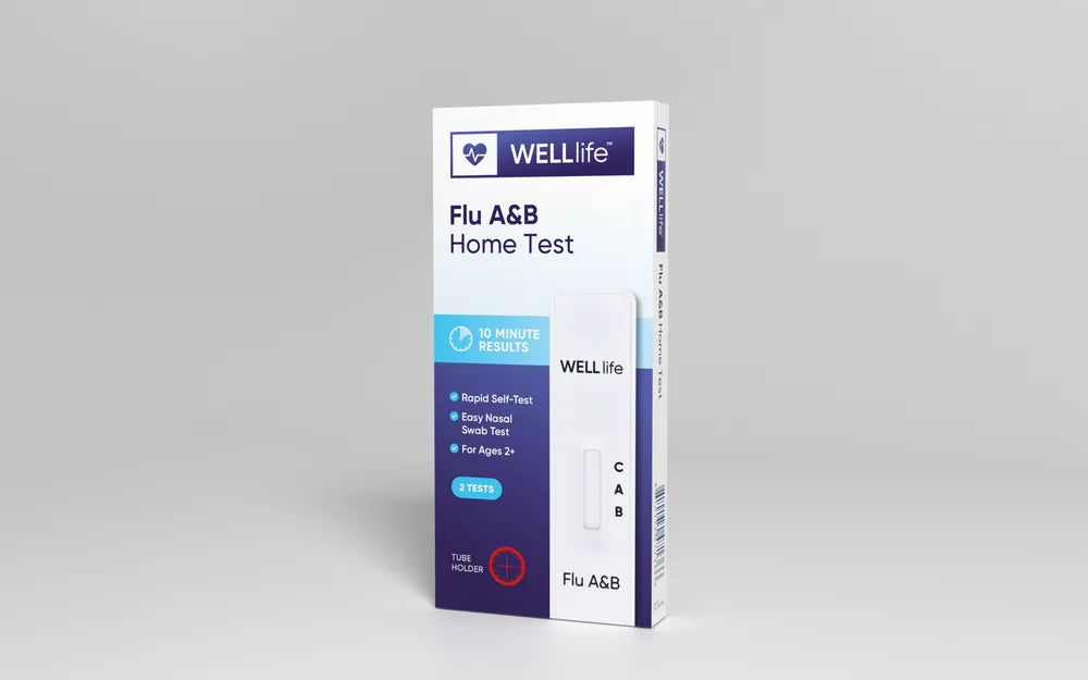 WELLlife™ Flu A&B Home Test (2 Tests/Kit) (Wondfo USA WFLUAB-OTC-2)