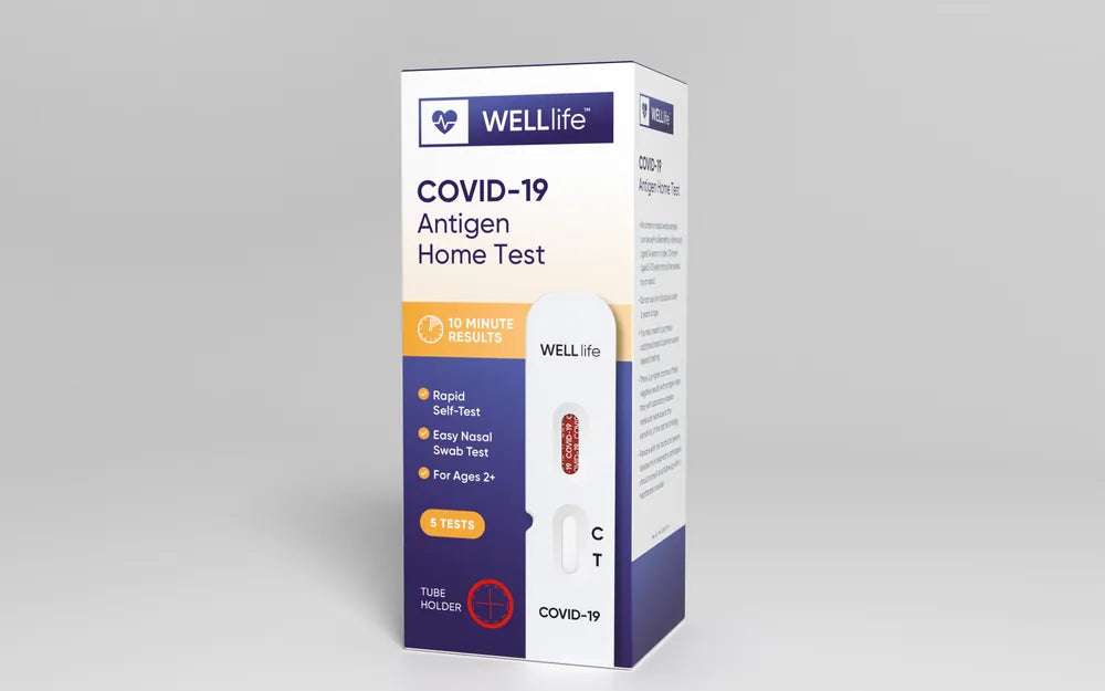 WELLlife™ COVID-19 Antigen Home Test (5 Tests/Kit) (Wondfo USA WL03P0001-5)