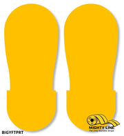 Mighty Line YELLOW BIG Footprint, Pack of 50, Floor Marking